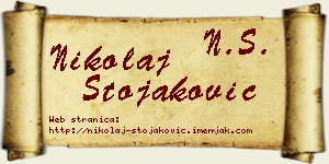 Nikolaj Stojaković vizit kartica